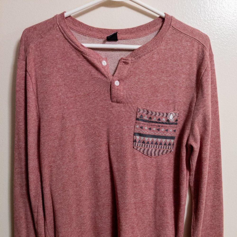 Red/White Volcom Knit Top - S